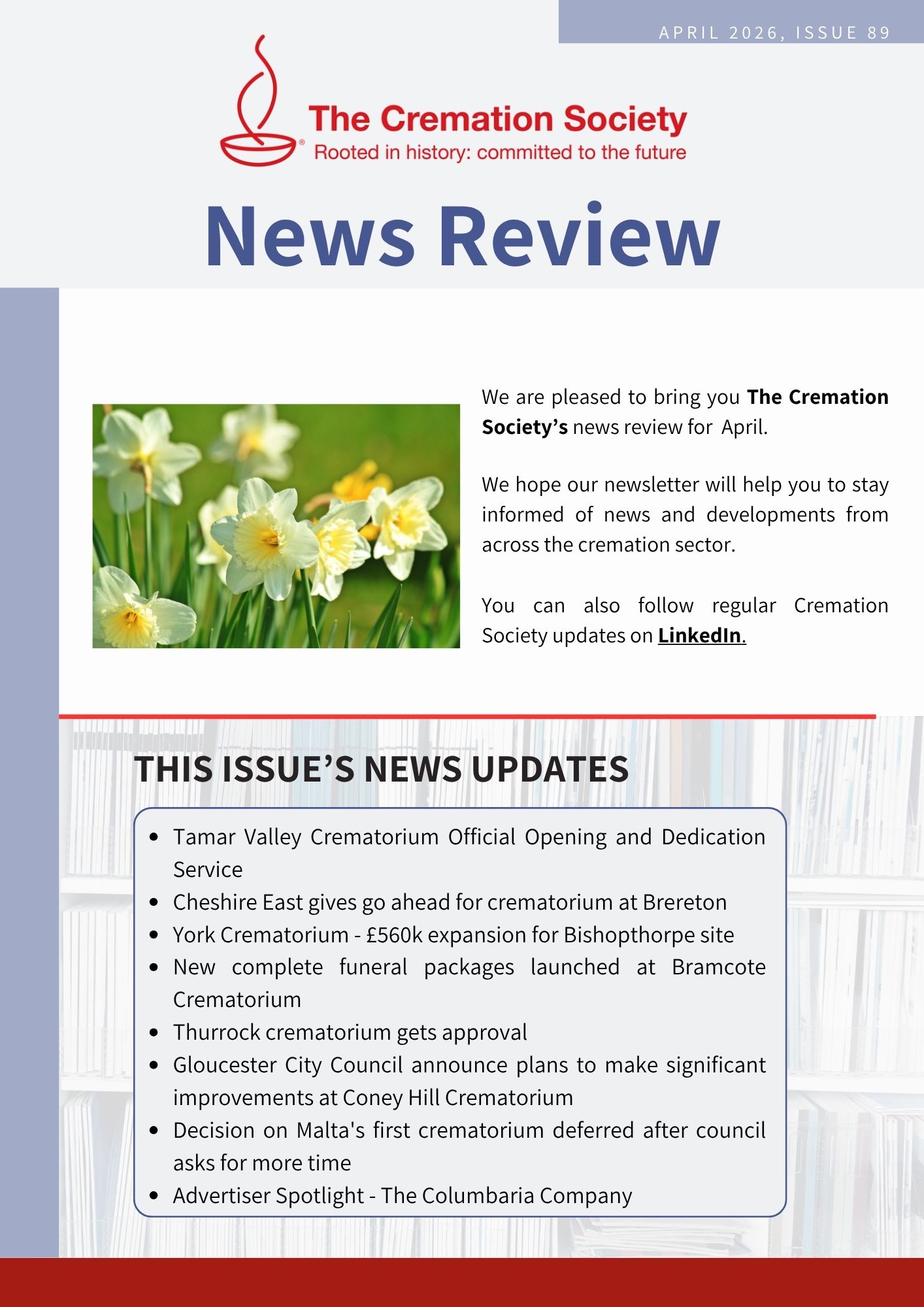 Cremation Society April 2026 Newsletter